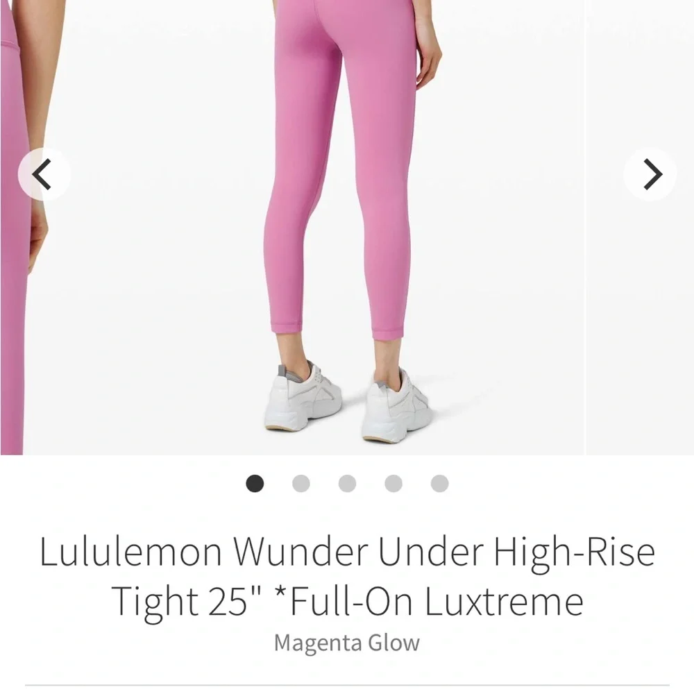 Lululemon Wunder Under High-Rise Leggings - Magenta Glow - Picture 2 of 12